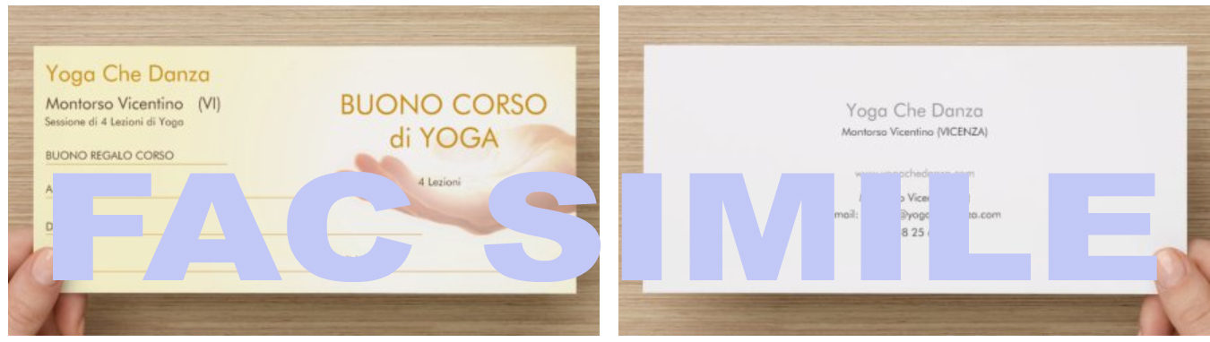 FAC SIMILE Buono Regalo 4 Lezioni Yoga