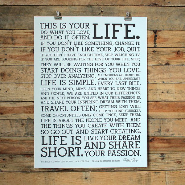 POSTER HOLSTEE MANIFESTO in Inglese