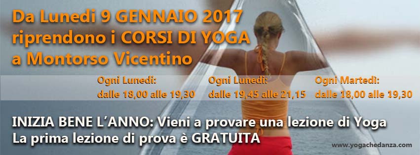 SI RIPRENDE IL 9 GENNAIO con i CORSI DI YOGA A MONTORSO