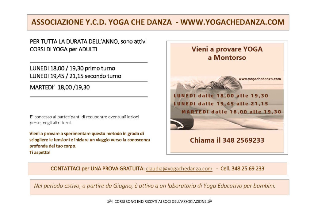 Y.C.D. VOLANTINO Yoga a Montorso 