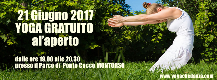 21Giugno alle 19 YOGA GRATUITO ALL'APERTO Montorso