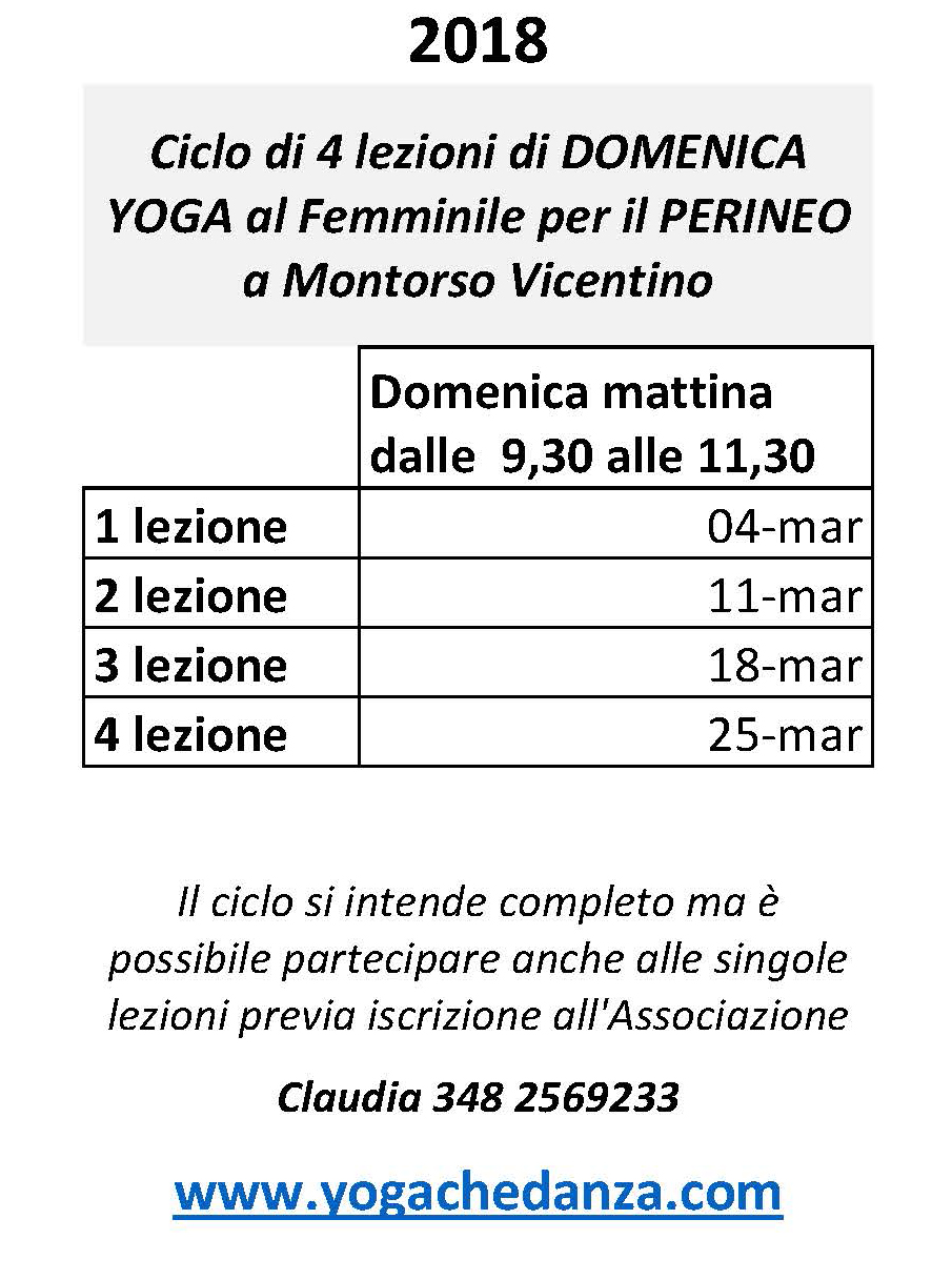 yoga al femminile per il perineo marzo